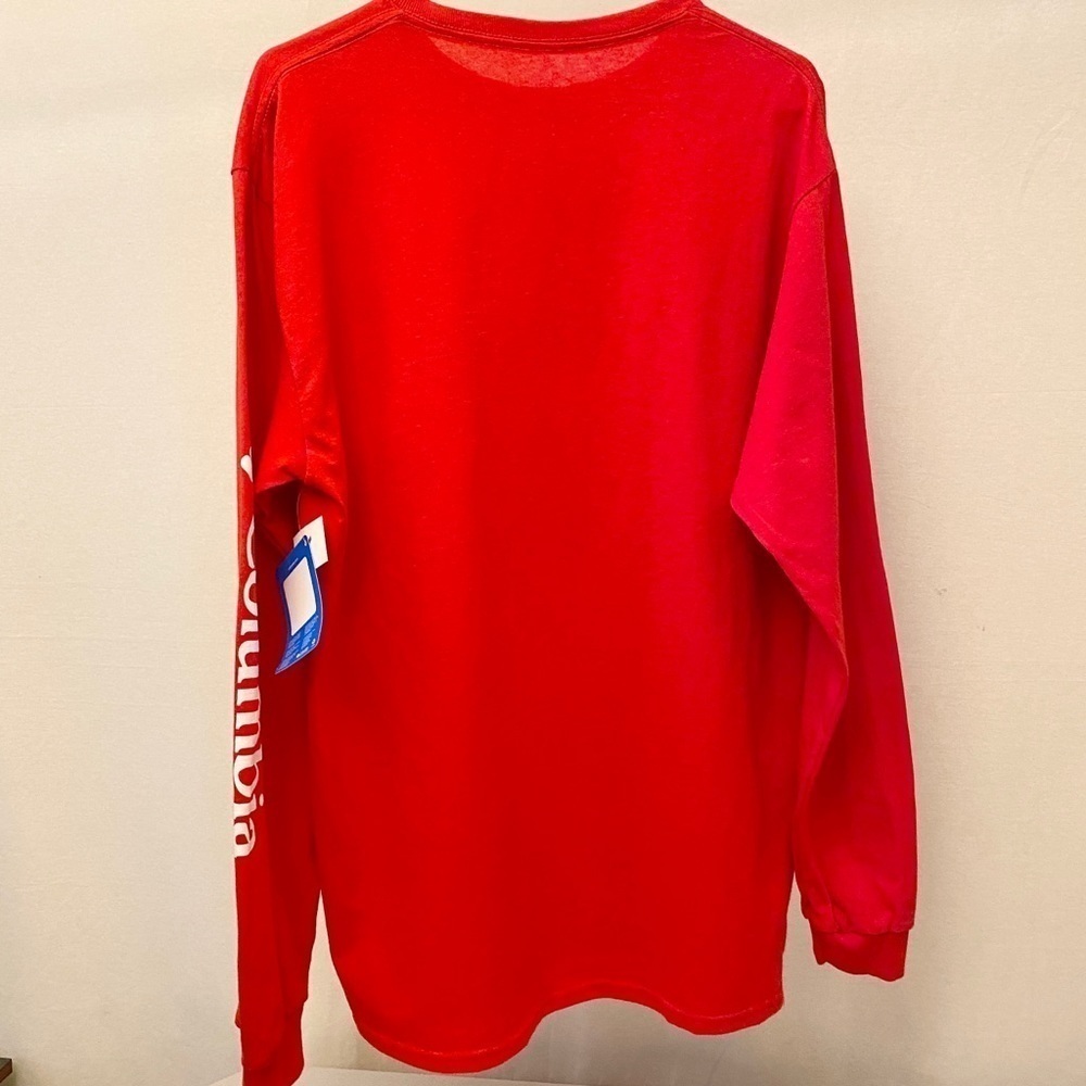 Columbia PFG NWT Sz L T Shirt, Long Sleeve, Red, Logo, Professional Fishing Gear - Picture 3 of 5